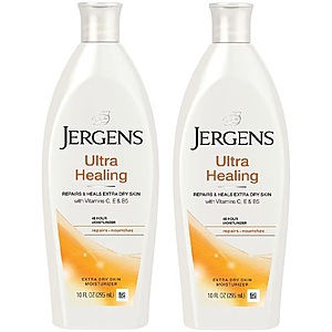 10-Oz Jergens Ultra Healing Extra Dry Skin Moisturizer: 2 for $7.58 + Get $7 Walgreens Cash w/Store Pickup on $10+