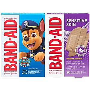 Walgreens Band Aid & Neosporin Clearance: 20-Ct Paw Patrol Bandages 2 for $2.70 & More + Free Store Pickup ($10 Min.)
