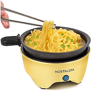 Nostalgia MyMini Personal Electric Skillet & Rapid Noodle Maker, Perfect For Healthy Keto & Low-Carb Diets, Yellow $11.79 at Amazon