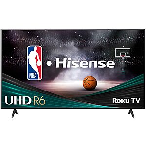 Hisense 65-Inch Class R6 Series 4K UHD Smart Roku TV with Alexa Compatibility, Dolby Vision HDR, DTS Studio Sound, Game Mode (65R6G) $379.99