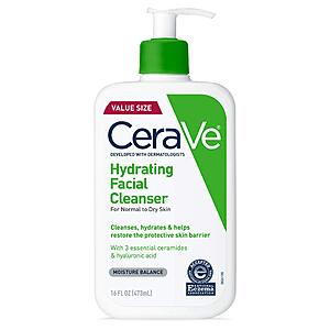 16-Oz CeraVe Hydrating Facial Cleanser Moisturizing Non-Foaming Face Wash $9.98 w/ S&S + Free Shipping w/ Prime or $25+
