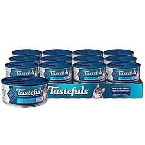 24-Count 5.5oz Blue Buffalo Tastefuls Tender Morsels Wet Cat Food (Chicken) $22.55 w/ Subscribe & Save