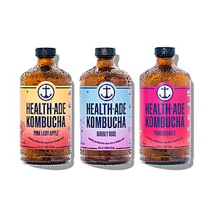 12-Pack 16oz Health-Ade Kombucha Tea Organic Probiotic Drink (various) $25.80 & More + Free Shipping