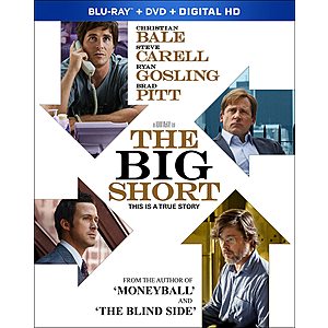 Django Unchained (Blu-ray + DVD + Digital) $4, The Big Short (Blu-ray + Digital) $4 & More