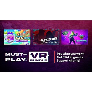 Humble Bundle: Must Play VR Games Bundle (7 Steam Games + 1 DLC): Pistol Whip, Vacation Simulator, Ragnarock, PowerBeatsVR, & More $18