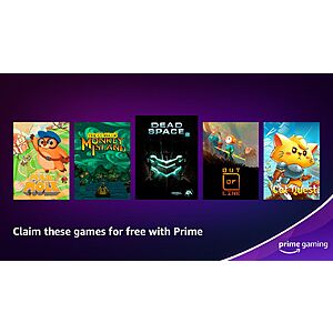 Prime Gaming (PCDD): Dead Space 2, The Curse of Monkey Island, Cat Quest Free & More (Amazon Prime Members Only)