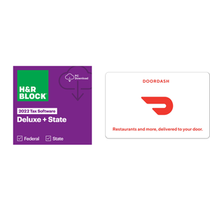 H&R Block 2022 Deluxe + State Tax (PC Digital) + $20 eGift Card (Select Stores) $35