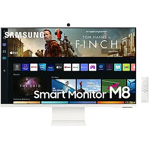 SAMSUNG 32" M80B 4K UHD HDR Smart Computer Monitor Screen with Streaming TV - $349.99 + F/S - Amazon