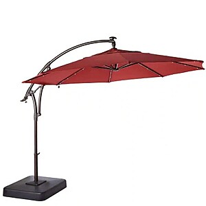 Hampton Bay 11' Cantilever Solar LED Offset Outdoor Patio Umbrella (Various Colors) $249 + Free Store Pickup