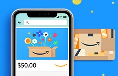 Amazon Prime Members: Purchase $50 Amazon eGift Card & Receive $5 Credit $50 (Valid thru 7/10)
