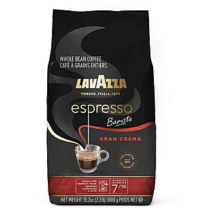 35.2-Oz Lavazza Espresso Barista Gran Crema Whole Bean Coffee (Medium Roast) $13.77 w/ S&S + Free Shipping w/ Prime or on orders over $25