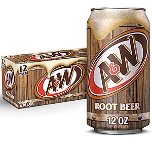 $7 Off $20 Dr. Pepper, PepsiCo & Coca-Cola: 12-Pack 12-Oz A&W Root Beer Soda 5 for $17.90