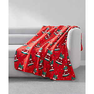 50" x 60" Birch Trail Holiday Printed Fleece Throw (3 Colors) $6 + Free Store Pickup