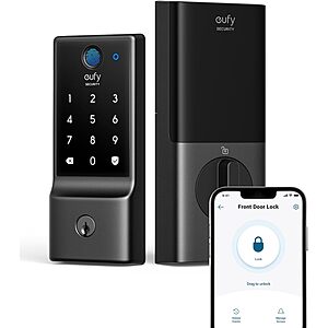 eufy Security C220 Fingerprint Keyless Wi-Fi Deadbolt Smart Door Lock $100 + Free Shipping