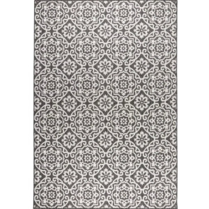 3'11"x5'2" Nicole Miller New York Patio Country Danica Transitional Geometric Indoor/Outdoor Area Rug (Blue/Grey) $14.56 & More + Free Shipping w/ Prime or on $35+