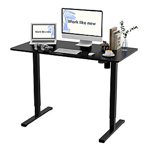40"x24" FlexiSpot Whole-Piece Electric Height Adjustable Standing Desk (Black) $80 + Free Shipping