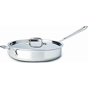 All-Clad Factory Seconds Sale: 3-Qt. Stainless Saute Pan w/ Lid $60 & More + Free S&H