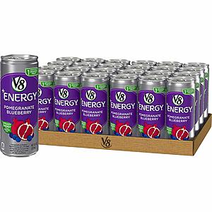 24-Pack of 8oz V8 +Energy Drinks (Pomegranate Blueberry) $10.47 w/ S&S & More