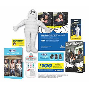 New Offer - Free Michelin Welcome Baby Kit (Michelin Man Plush, Thread Depth Penny, Digital Tire Pressure Gauge Keychain & More)
