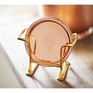 Pottery Barn Clearance: 6-Count Copper Coasters $13 & More + Free S/H
