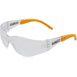 DeWALT Clear Protective Safety Glasses w/ Wraparound Frame $3
