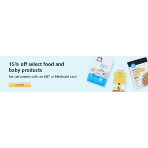 Amazon: EBT & Medicaid Card Holders: 15% Off Select Food & Baby Products