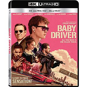 Baby Driver (4K UHD + Blu-ray + DVD) $12.95 & More