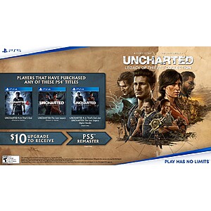 Buy Uncharted: The Lost Legacy (PS4) $10, Get Uncharted: Legacy of Thieves (PS5) $10 Digital Version via Upgrade