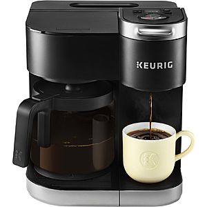 Keurig - K-Duo 12-Cup Coffee Maker and Single Serve K-Cup Brewer - Black $99.99 Best Buy