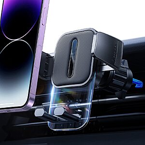 Universal Vent Phone Mount for Car with Clear Material [Anti-Slip Silicone Design] $6.95