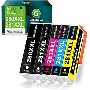 GREENBOX Compatible Ink Cartridges Replacement for Canon PGI-280 / CLI-281 $9 + Free Shipping