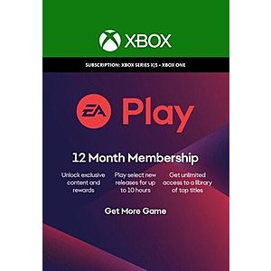 12-Months EA Play Subscription (Xbox Digital Key Code) $21