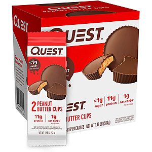 12-Count 1.48-Oz Quest Nutrition High Protein Peanut Butter Cups 2 for $33.55 + Free Shipping