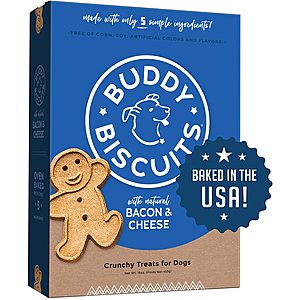 16-Oz Buddy Biscuits w/ Bacon & Cheese Oven Baked Dog Treats $2.35