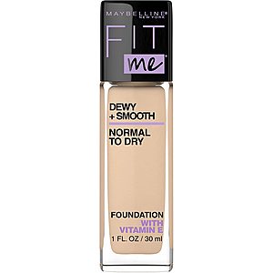 1oz. Maybelline New York Fit Me Dewy + Smooth Foundation Makeup (Various Colors) $3 w/ Subscribe & Save