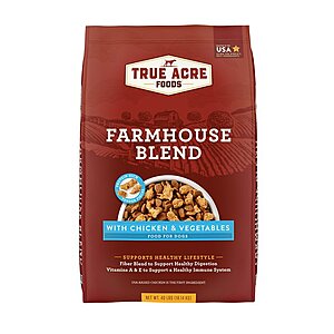 40-Lbs True Acre Foods Farmhouse Blend with Chicken & Vegetables Dry Dog Food $21.10 & More w/ Autoship & Save + Free S&H on $49+
