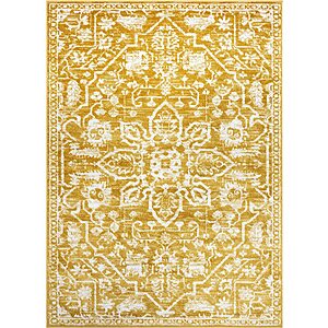 5'3" x 7'3" Well Woven Della Gold Vintage Medallion Pattern Area Rug $34.90 + Free Shipping