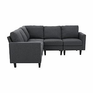 HN Home Adenowo Mid-Century Modern Tufted Sectional Sofa (Dark Grey) $448.20 + Free Shipping