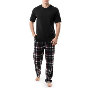 2-Piece Fruit Of The Loom Men's Pajamas Set w/ Short Sleeve Top & Fleece Pants (various, S-5XL) $9.98 + Free S&H w/ Walmart+ or $35+