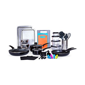 64-Piece Sedona Kitchen-In-A-Box Cookware & Food Storage Set $42 + Free Shipping