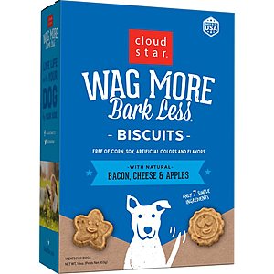 16-Oz Cloud Star Wag More Bark Less Oven Baked Dog Treats $2.95 w/ Autoship + Free S/H on $49+
