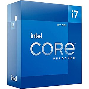 Intel Core i7-12700K Desktop Processor 12 (8P+4E) Cores up to 5.0 GHz Unlocked - $321.99 @ Amazon $321.7