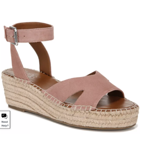 Franco Sarto Women's Pellia Espadrilles Sandals (Muave Suade) $20 + 6% SD Cashback + Free Shipping on $25+