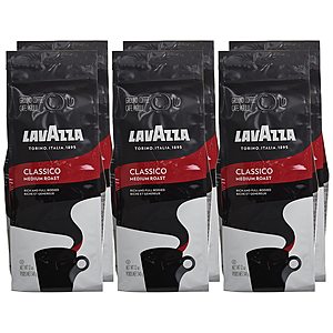 6-Count 12-Oz Lavazza Classico Medium Roast Ground Coffee Blend $28 w/ S&S + Free S&H