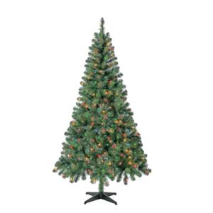 6.5' Holiday Time Pre-Lit Madison Pine Artificial Christmas Tree w/ Mini Multicolor Lights $39 + Free Store Pickup