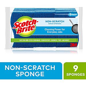 9-Count Scotch-Brite Non-Scratch Scrub Sponges $4.12 w/ Subscribe & Save