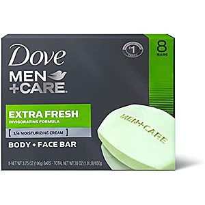 Select Amazon Accounts: 14-Ct 3.75-Oz Dove Men+Care Body and Face Bars  (Extra Fresh) $9.73 w/ S&S + Free Shipping w/ Prime or on $25+