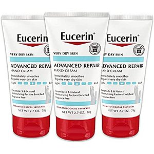 Select Amazon Accounts: 2.7-Oz Eucerin Advanced Repair Hand Cream 3 for $6.59 ($2.20 each) w/ S&S + Free Shipping w/ Prime or on $25+