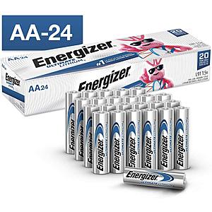 24-Count Energizer Ultimate Lithium AA Batteries $21.67 w/ S&S + Free Shipping