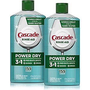 2-Pack 16oz. Cascade Power Dry Dishwasher Rinse Aid $8.60